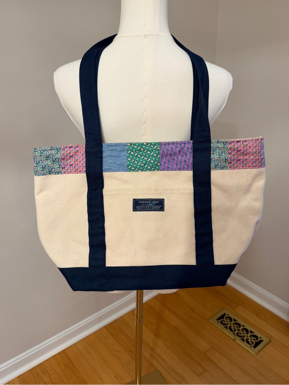 Vineyard Vines 143rd Kentucky Derby Tote Bag 2017 Patchwork Preppy